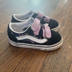 Vans Kids Black and Purple Sneakers